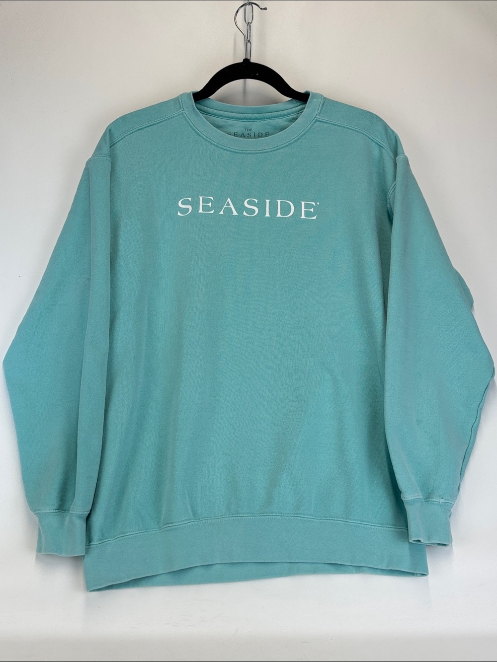 SEASIDE Crewneck Sweatshirt Aqua Size Medium